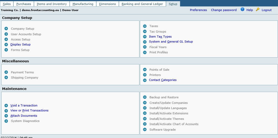 【编号222】FrontAccounting会计管理系统